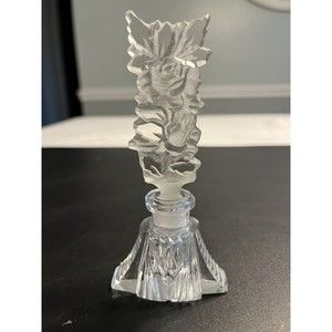 Czechoslovakia Cut Glass Perfume Bottle and Stopper